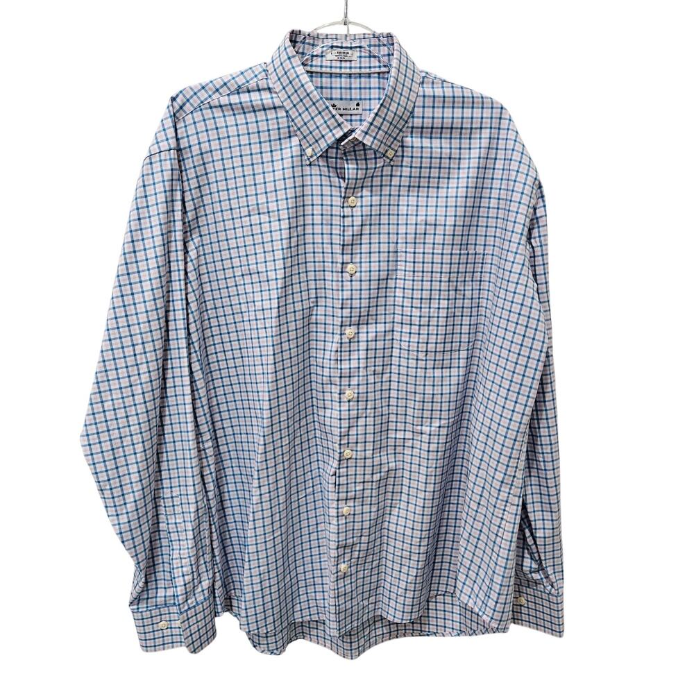 Men's Peter Millar Long Sleeve Casual Shirt Size XL